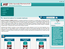 Tablet Screenshot of prithviayurvedic.com